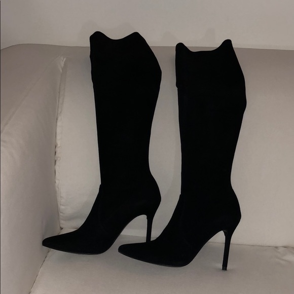 stuart weitzman black suede boots